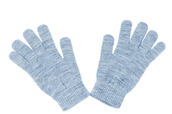 白に隔離されたウール手袋 — ストック写真