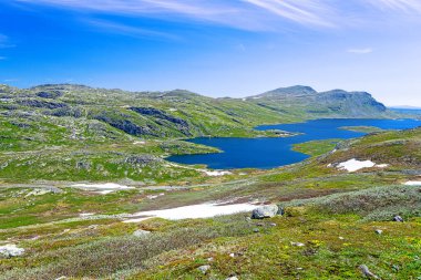 İskoçya 'nın yaz manzarası, Gaustatoppen, Telemark, Norveç' e yakın.