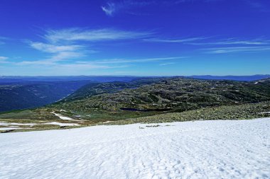İskoçya 'nın yaz manzarası, Gaustatoppen, Telemark, Norveç' e yakın.