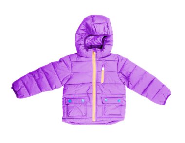 Beyaz kapüşonlu çocuk ceketi.