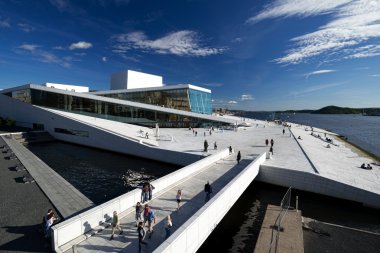 Ulusal Oslo Opera Evi geniş açı