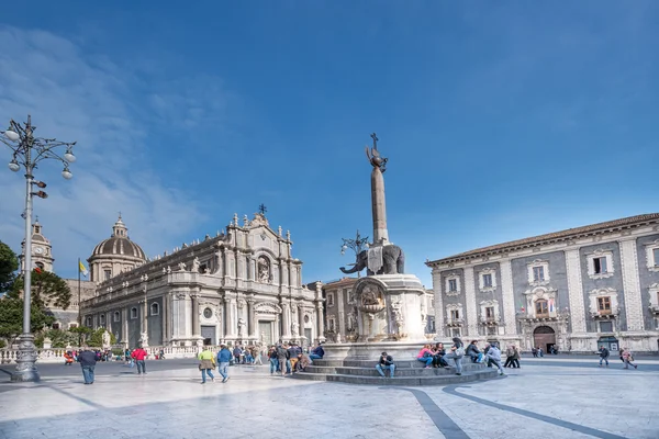Piazza del Duomo em Catania — Fotografia de Stock