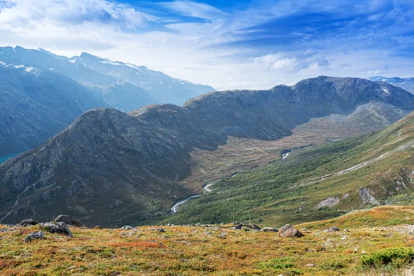 Bergen in de zomer in Noorwegen — Stockfoto