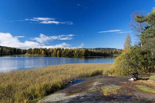 Herfst lake — Stockfoto