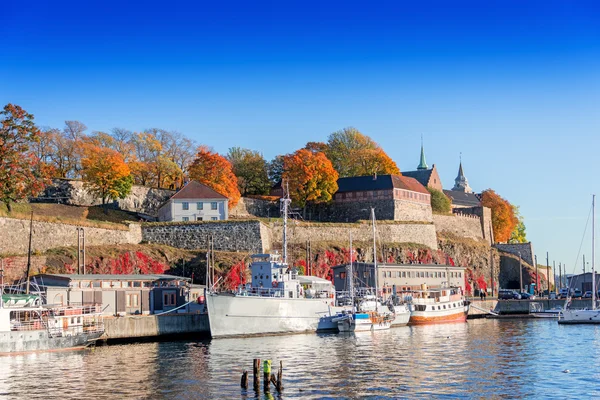 Akershus fortress on autumn day — Stock Photo, Image