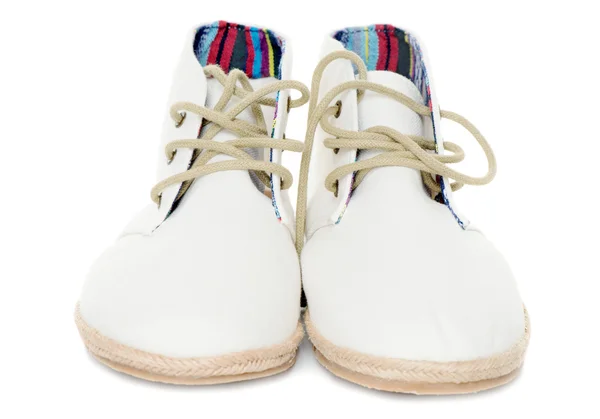 Paar van trendy canvas schoenen — Stockfoto