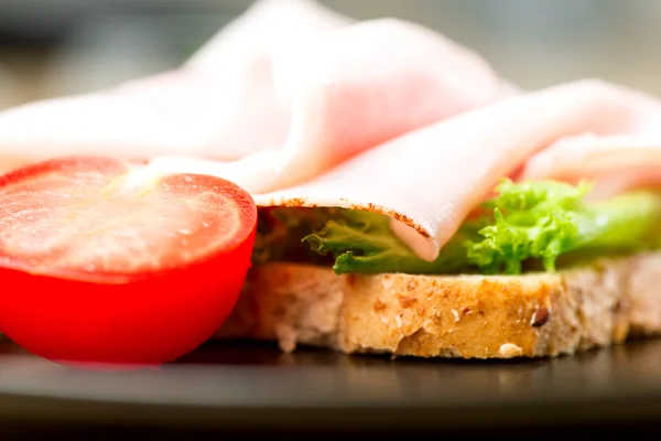 Sandwich with ham — Stock Photo, Image