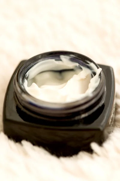 Cosmetic cream in jar — Stock Photo, Image