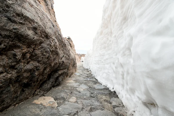 Sentiero pedonale in montagna — Foto Stock