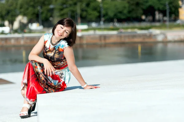 Model posing outdoors — Stock Photo, Image