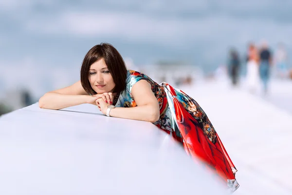 Model posing outdoors — Stock Photo, Image