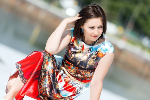 Model posing outdoors — Stock Photo, Image