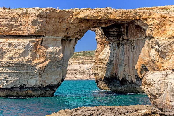 Azurblaues Fenster auf der Insel Gozo — Stockfoto