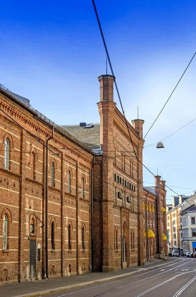 Rua vazia em oslo — Fotografia de Stock