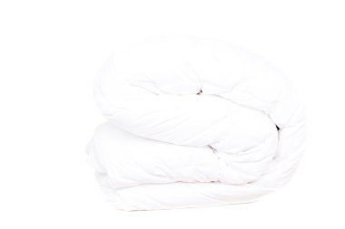 white rolled Blanket