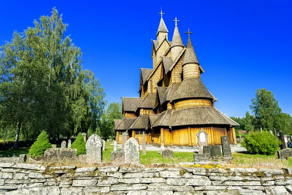 Igreja stave em heddal — Fotografia de Stock