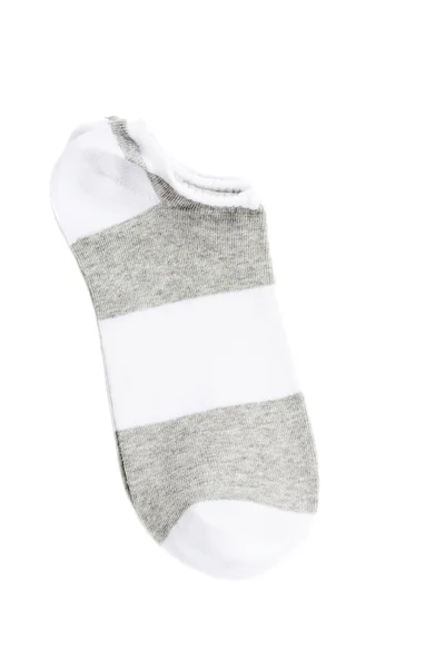 Пара модних смугастих коротких шкарпеток — стокове фото