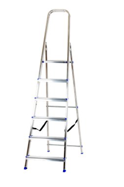 Beyaz arka plan üzerinde merdiven