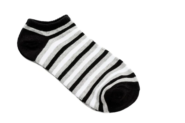 Pair of fashionable striped short socks — Stock Photo, Image