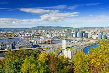 View of Oslo city Norway clipart