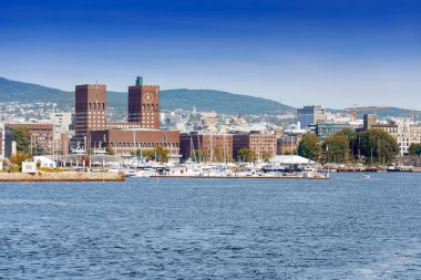 Oslo Radhuset Norveç'in görünümü