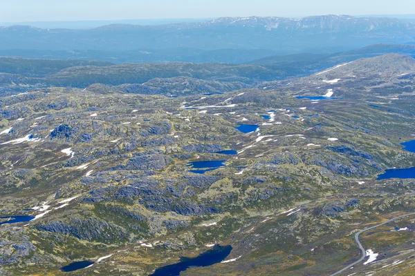 Panoramic view from Gaustatoppen mountain — Stock Photo, Image