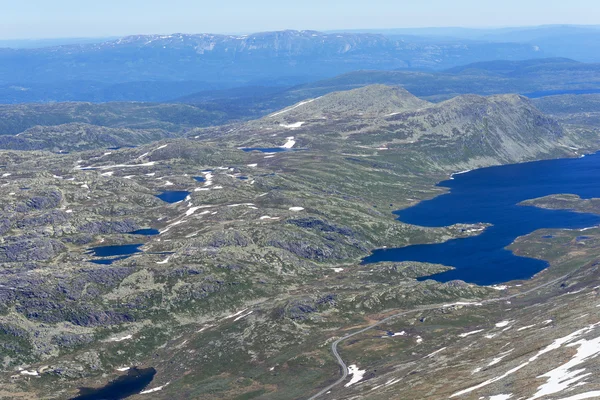 Gaustatoppen 山的全景视图 — 图库照片