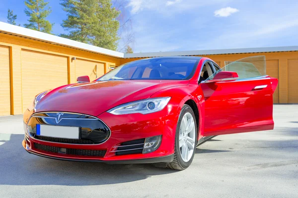 Tesla motors model s szedán — Stock Fotó