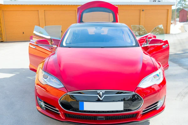 Tesla motors model s szedán — Stock Fotó