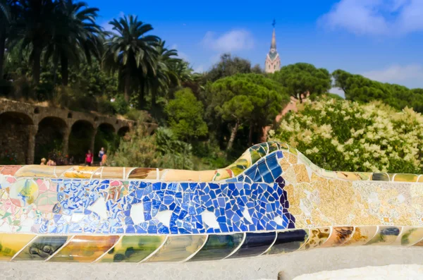 Keramisk mosaik park guell — Stockfoto