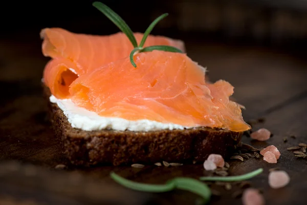 Sandwich with cream cheese — Stock Photo, Image