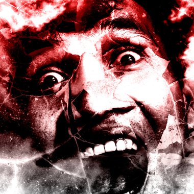 Korkunç kanlı, korku arka plan film posteri
