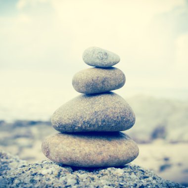 Zen taşlar arka plan, dramatik bak