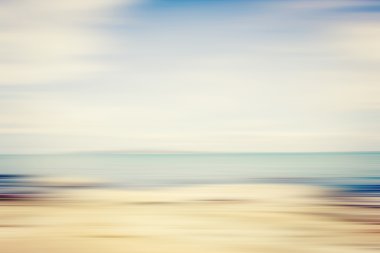 Plaj sahne arka plan bulanık