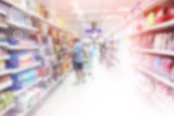 Persoană de cumpărături în magazin de vânzare cu amănuntul Blurred Background — Fotografie, imagine de stoc