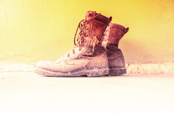 Old Boots,Old Shoes Concept Background — Stock Photo, Image