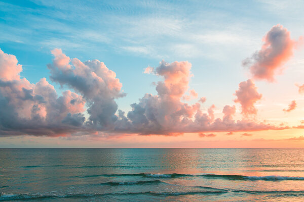 Sunset on the Atlantic ocean