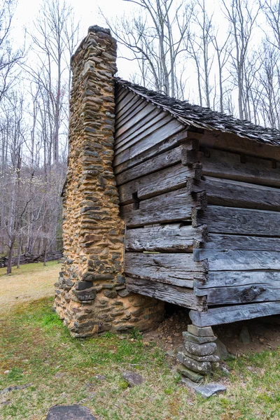 Eski tarihi log kabin detayları — Stok fotoğraf