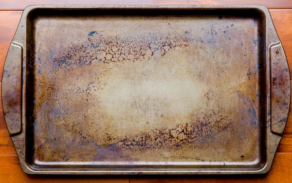 Old oven baking tray — Stock Photo, Image