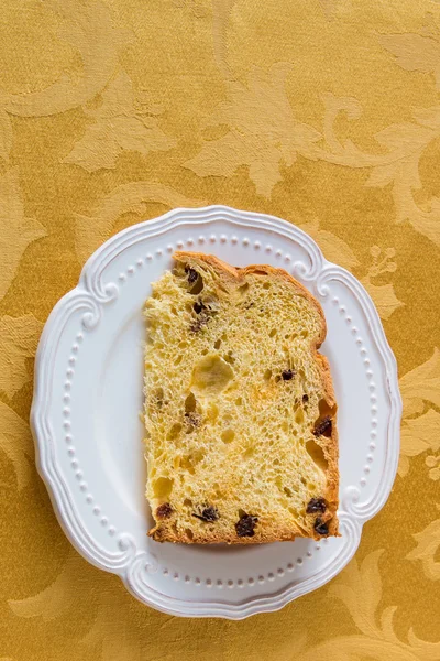 Christmas cake panettone. — Stock Photo, Image