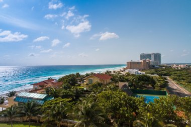 Cancun, Meksika resort bölgenin alansal görünümü