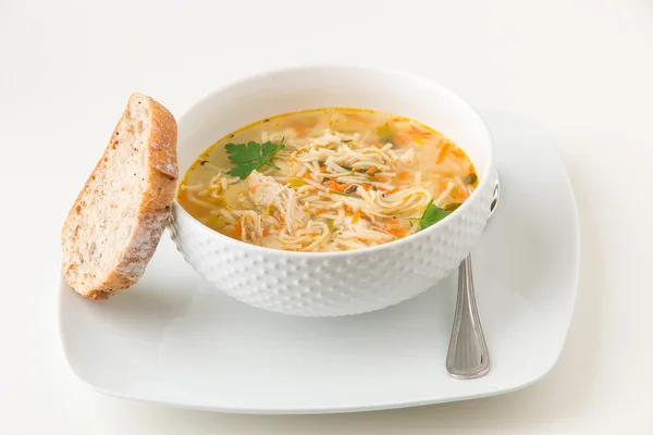 Sopa de macarrão de frango — Fotografia de Stock