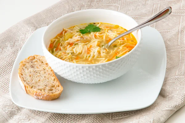 Chicken noodle soup — Stock Photo, Image