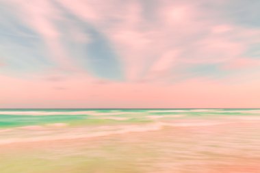 Abstract blur sky and ocean nature background with blurred panni clipart