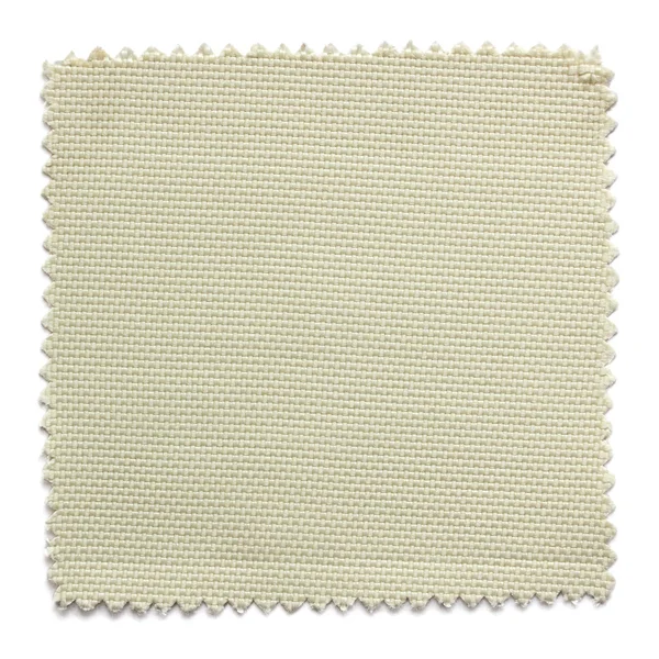Muestras de muestras de muestras de tela beige aisladas sobre fondo blanco — Foto de Stock