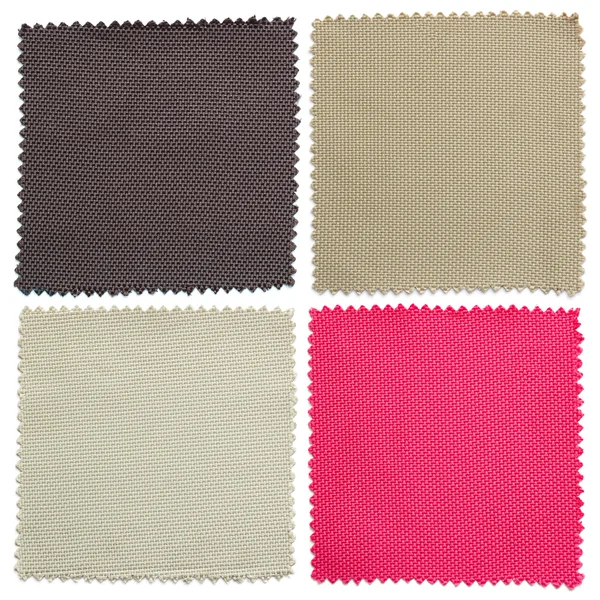 Set of fabric swatch samples texture — Stock Photo, Image