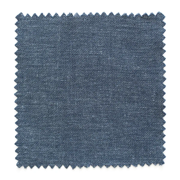 Образцы голубой ткани на белом фоне — стоковое фото