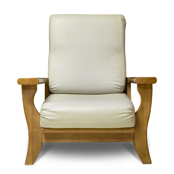 Fa szék elszigetelt fehér háttér — Stock Fotó