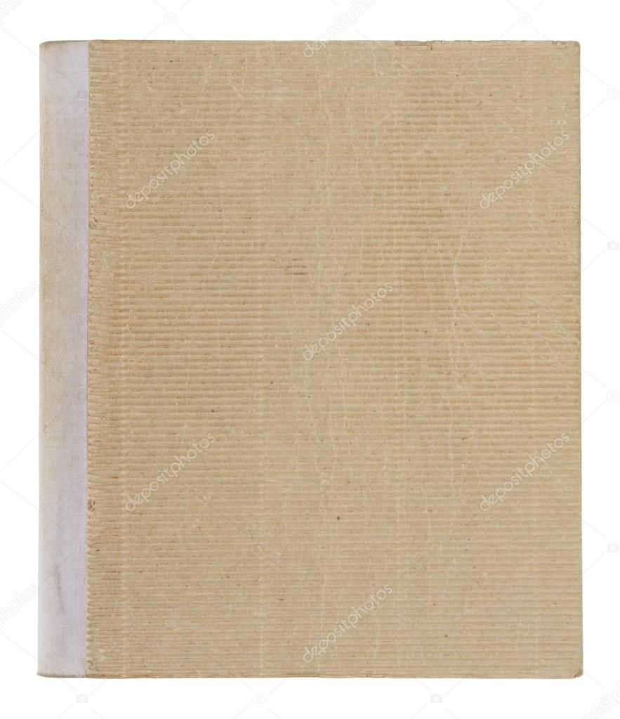 old book cover isolated on white background with clipping path