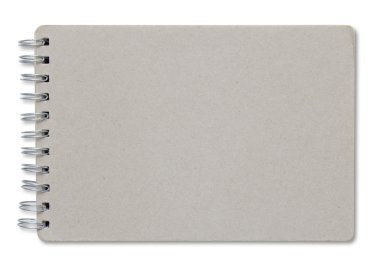Beyaz arka plan üzerinde izole defter kapağı geri dönüşüm